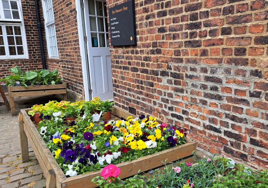 Flowers outside shop