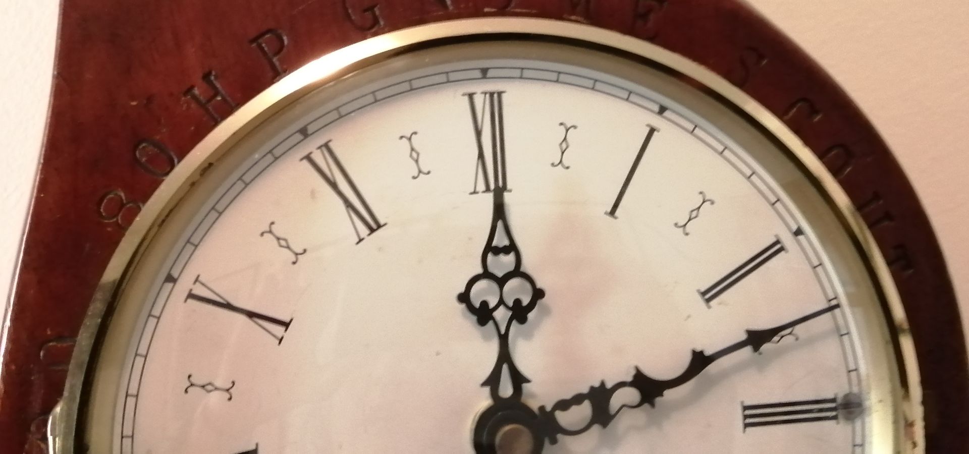 A close up of a clock from the Leeds Museums and Galleries collection