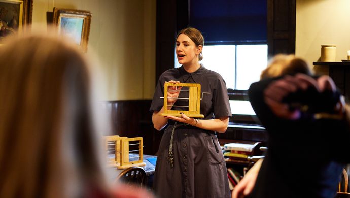 A Learning Officer leading a workshop in Lotherton House